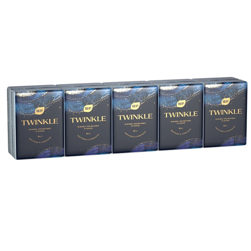 10 Packs 1 Piece; Handkerchief Paper; Printed Napkins, Small Packets Of Tissue Paper; Portable Facial Tissue Paper