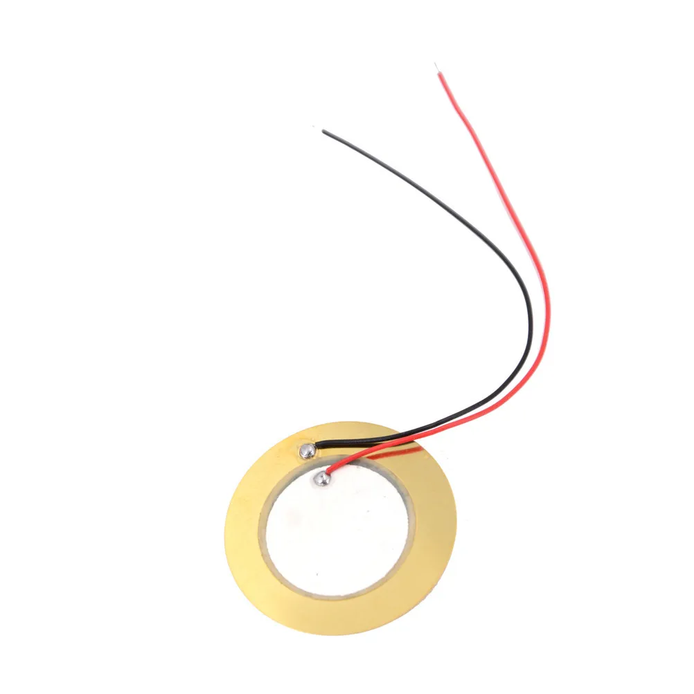 10 Uds zumbador 12MM 15MM 18MM 20MM 27MM 35MM 50MM alambre soldado de cobre cerámica piezoeléctrica con cable para altavoz zumbador
