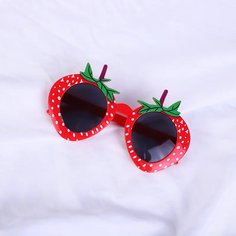 1 unidad, gafas de sol de fresa, lindas gafas de fiesta en forma de fruta, accesorios para fiesta de cumpleaños, decoraciones para fiestas de verano al aire libre, decoración de Picnic