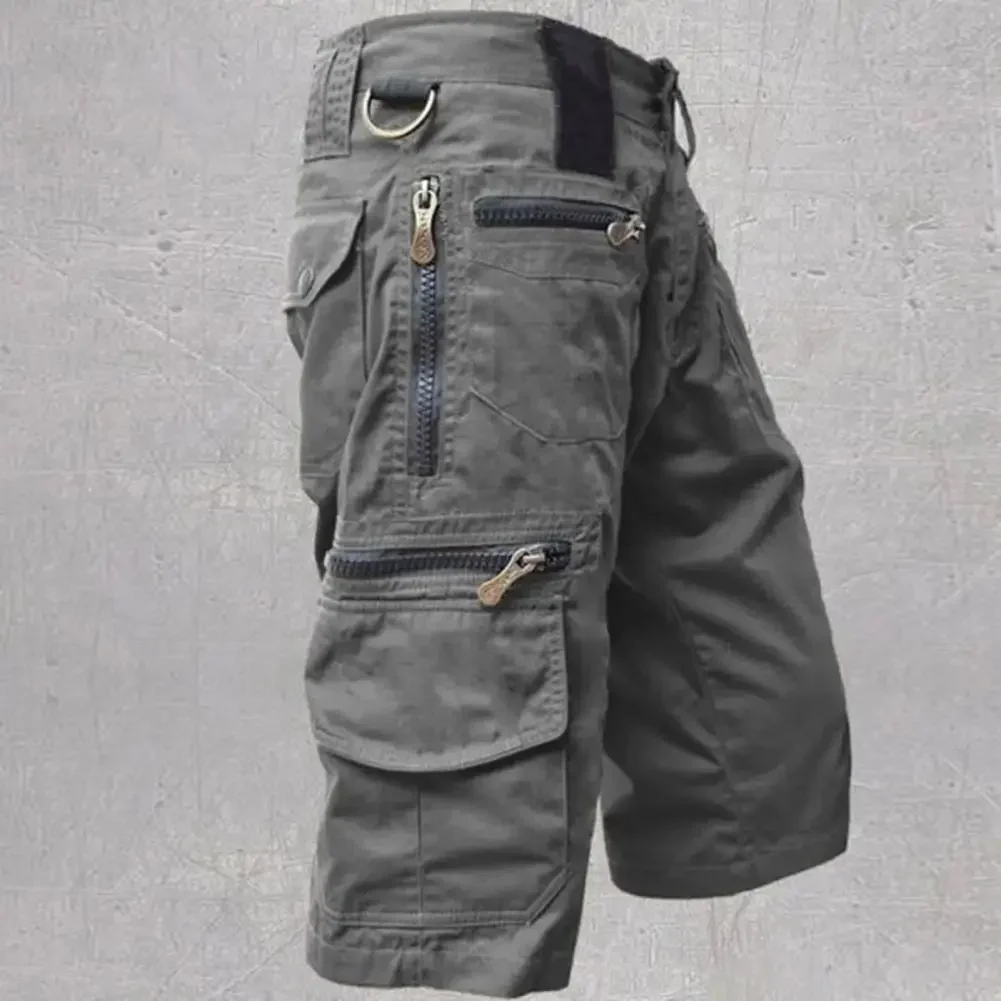 Short Cargo d'uniforme militaire pour hommes, short de Jogging tactique, couleur unie, multi-poches, short Cargo droit décontracté pour l'été