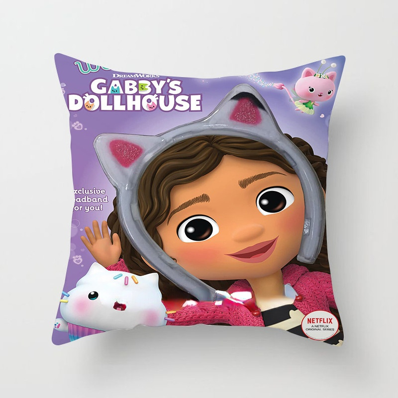 Kids Gabbys Dollhouse Gabby Cats Pillowcase 40x40cm 45x45cm  Decorative Pillows  60x60