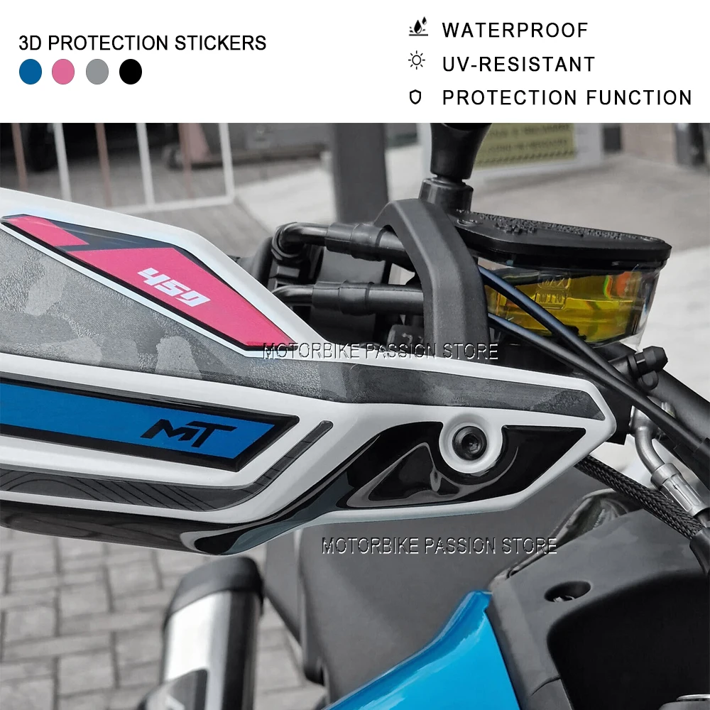 Para CFMOTO CF moto 450MT 450 mt 2024 Protector de manos para motocicleta pegatina calcomanía 3D calcomanías de protección impermeables
