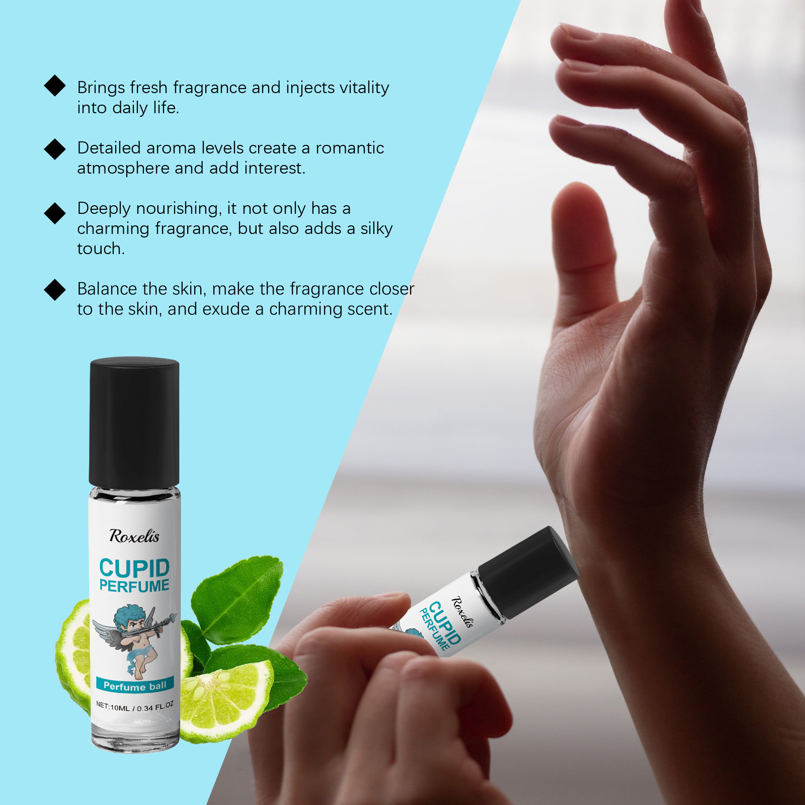 Amor-Parfümöl mit Pheromon angereichert, Dating, Flirten, Duft, sexy Versuchung, langlebig, elegant, charmant, tragbar, Köln-Parfüm