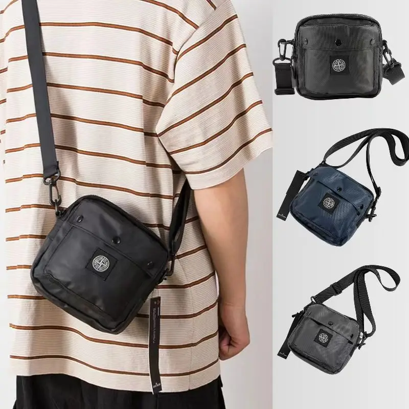 Mini bolsa quadrada pequena e conveniente para homens e mulheres, bolsa de ombro à prova d'água, bolsa crossbody estilo roupa de trabalho casual