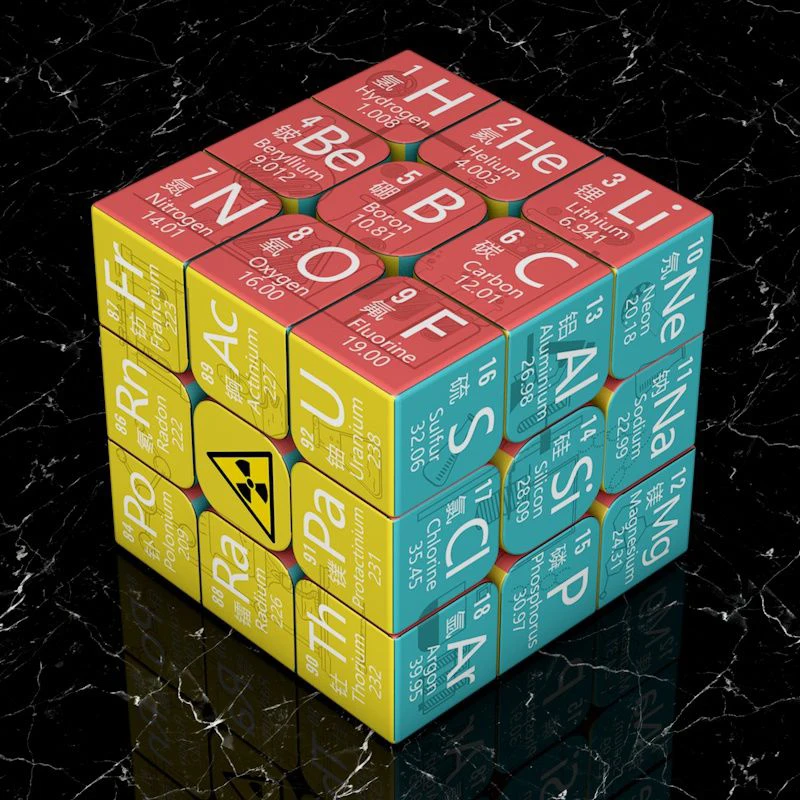 3X3X3 Khối Hóa Học Bảng Tuần Hoàn Vật Lý 3X3 Xếp Hình Cubo Magico Sinh Viên Toán Học Công Thức trẻ Em Giáo Dục Học Đồ Chơi