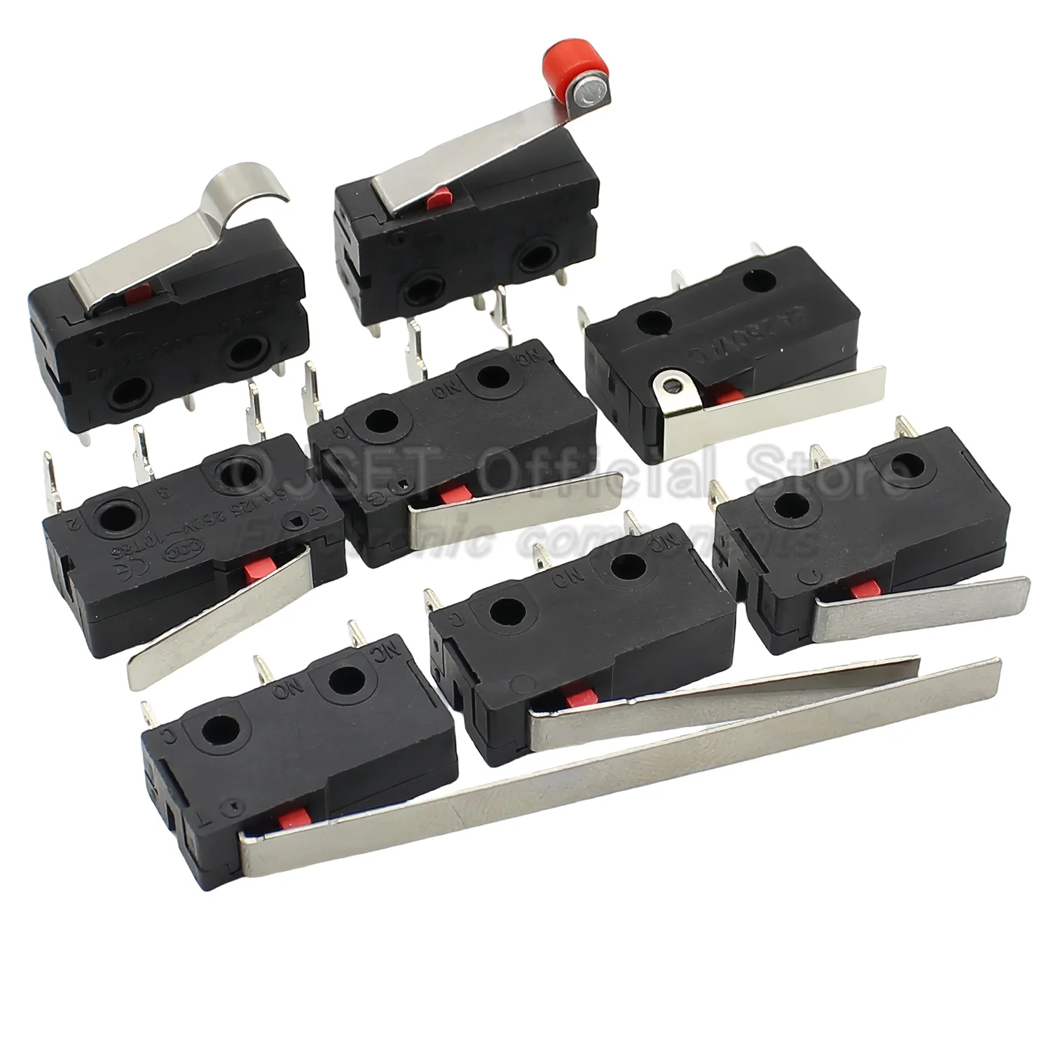 5pcs 5A 125V250V KW12 Travel Limit Switch KW11-3Z-2 With Handle 16mm Contact Button Micro switch KW12-N 2Pin/3Pin KW12-A 1NO/1NC