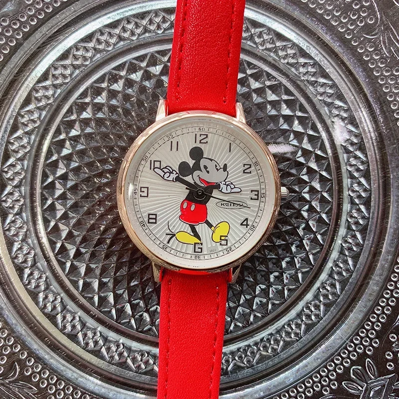 Relojes de lujo para mujer, reloj de cuarzo con dibujos animados de Mickey, reloj de pulsera para mujer y niña, reloj de vestir para mujer, reloj Simple para mujer