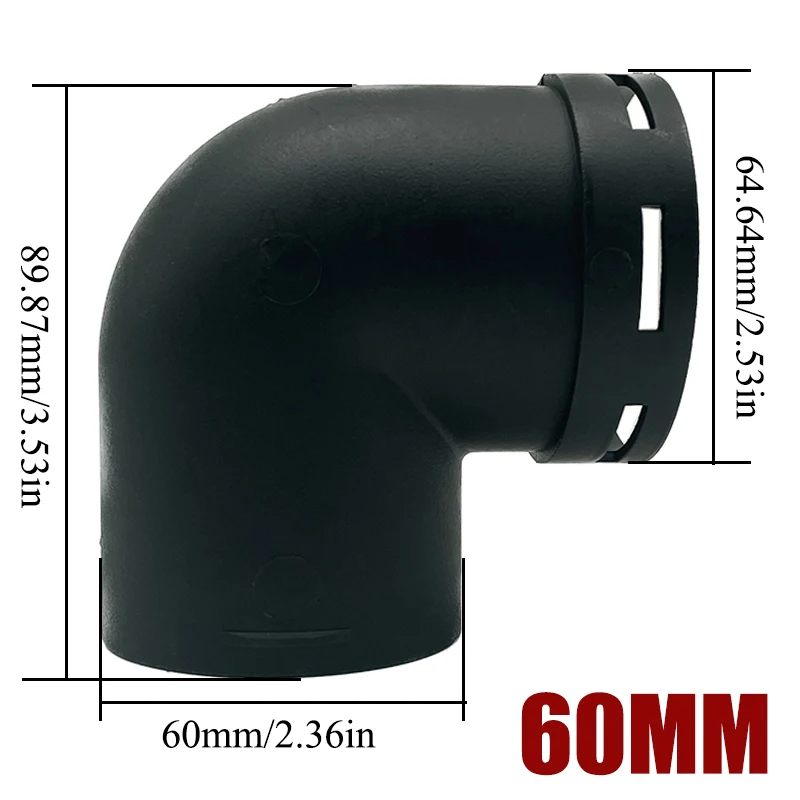 42mm 60mm 75mm 90mm L Shaped Air Ducting Pipe Elbow Outlet Connector Joiner For Webasto Eberspaecher Car Diesel Parking Heater