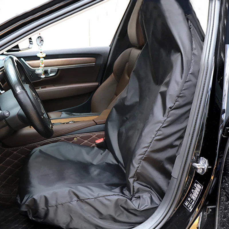 Cubierta de asiento negra para coche, cubierta protectora para volante, impermeable, antiincrustante, para reparación de carga, alfombrilla Universal para maletero de coche