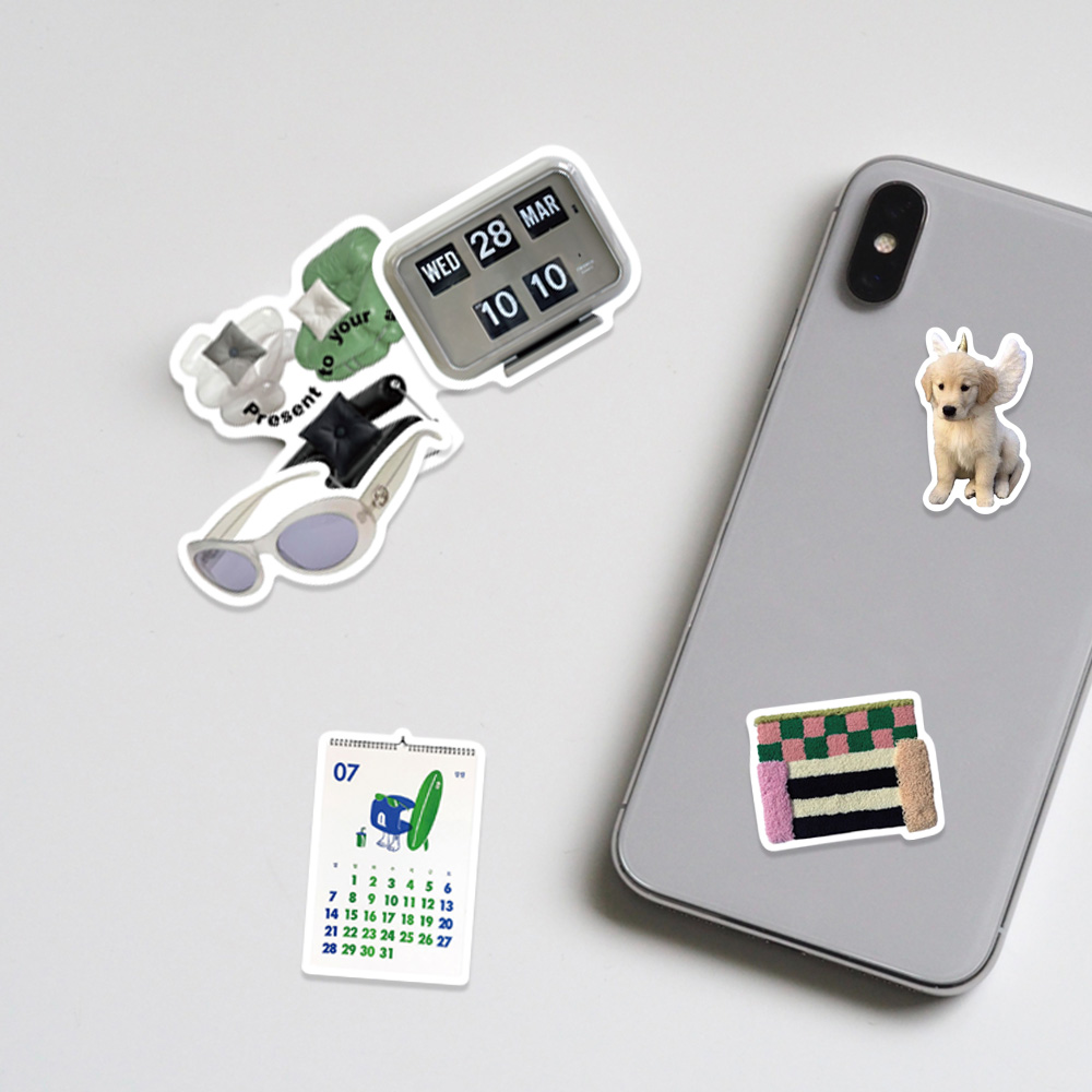 61/118pcs Black and White Ins Style Stickers DIY Scrapbooking Journal Collage Phone Diary Album Happy Plan Gift Decoration