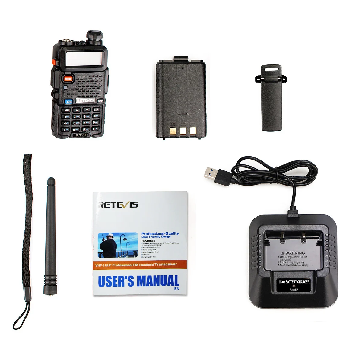Retevis RT5R Radio Amador Longo Alcance Radio Comunicador ht Profissional Walkie Talkie Portátil Retorno Sem Fio VHF UHF Radioamador Longa Distância Ham Radio 5W