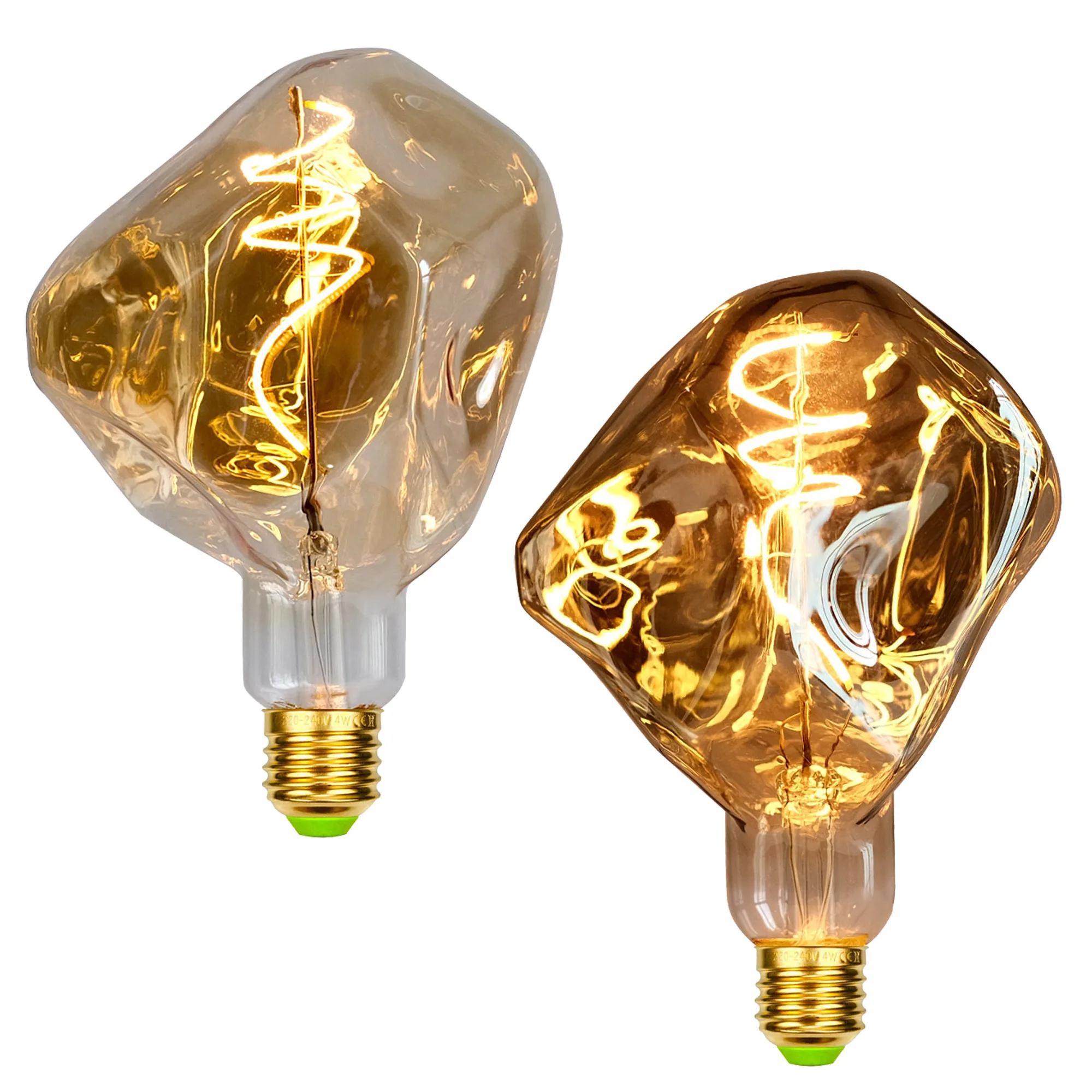 TIANFAN Edison Led żarówka duży kamień G125 4W możliwość przyciemniania 220-240V E27 2000Kelvin Super ciepła specjalna żarówka dekoracyjna