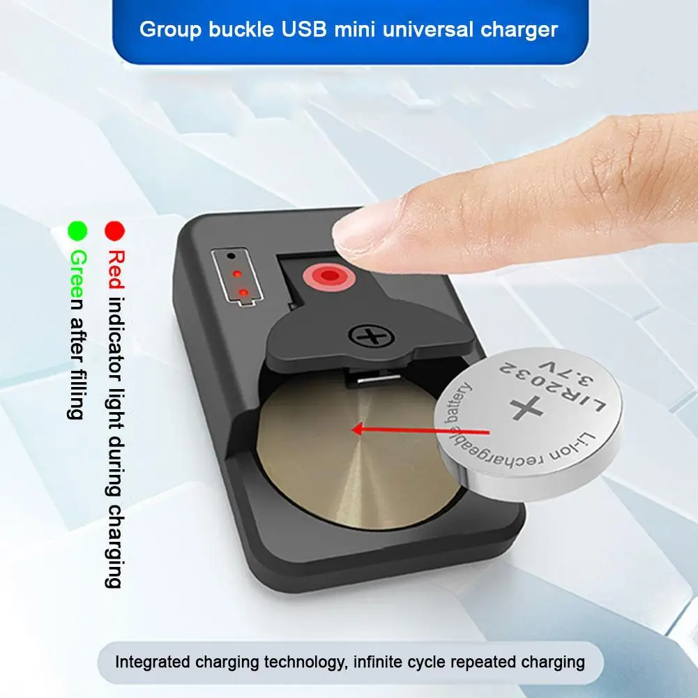 Cargador de batería de botón portátil Universal, LIR1025, LIR1220, LIR1254, LIR1620, LIR1632, LIR2016, LIR2025, LIR2032, LIR2430, LIR2450