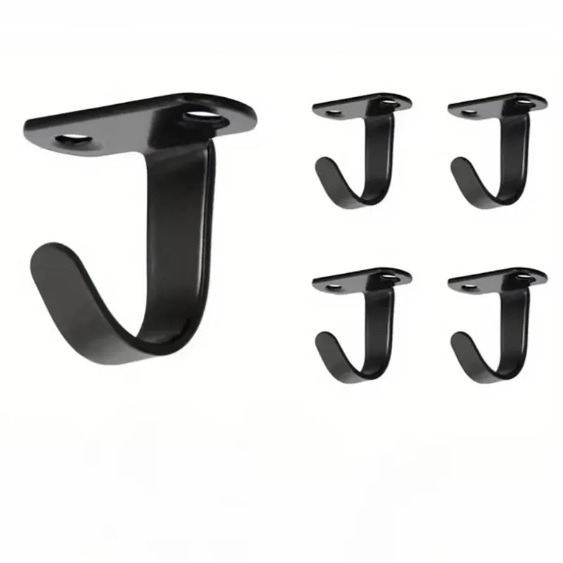 5Pcs Stainless Steel Screw Mounted Ceiling Hooks, Under-Shelf Towel, Heavy Duty Hanger For Bathroom Cabinet Garage