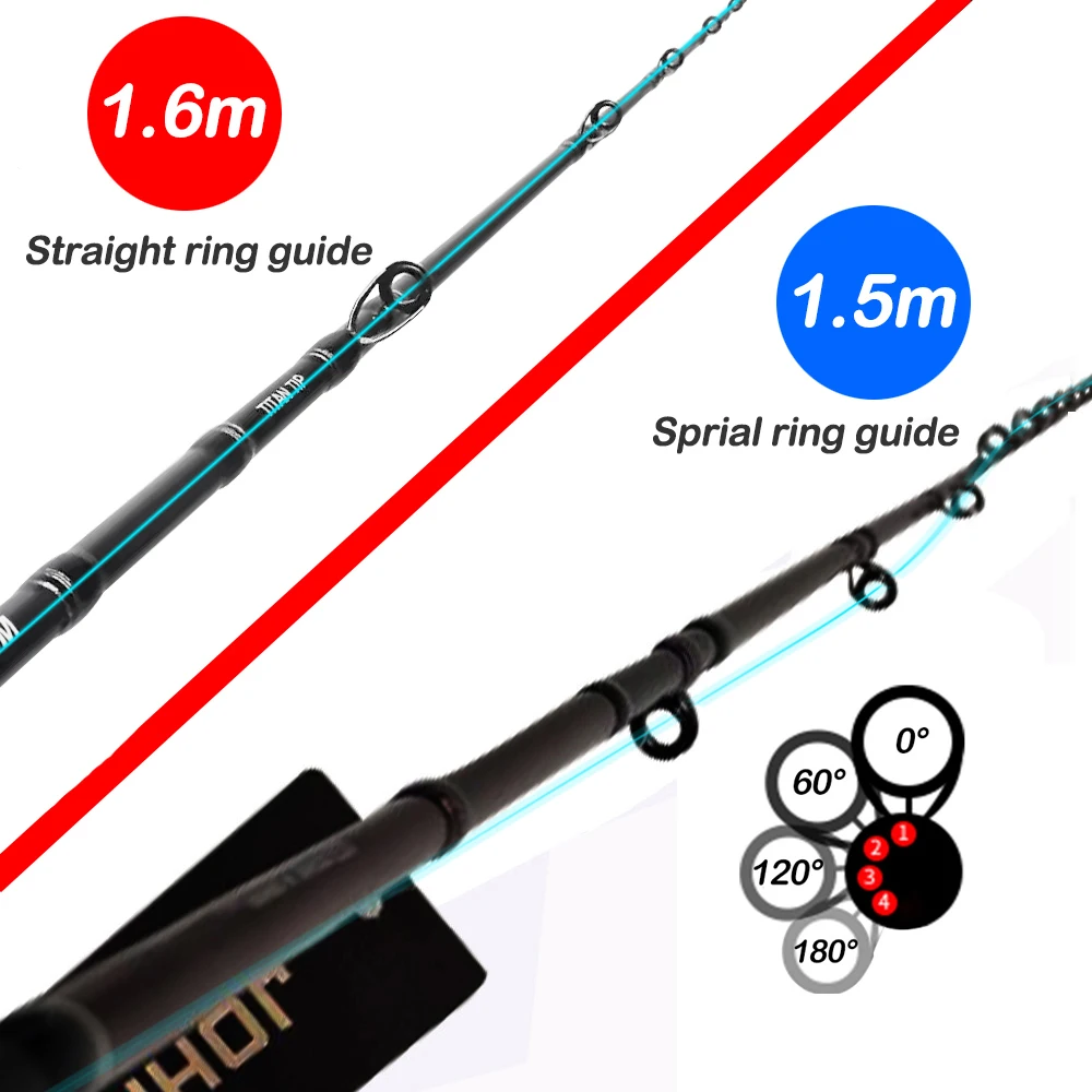 슈퍼 라이트 티타늄 팁 오징어 문어 낚시 150cm 160cm 캐스팅 9:1 액션 PE 0.6-1.2 낚싯대 오징어 보트 낚시 webfooted