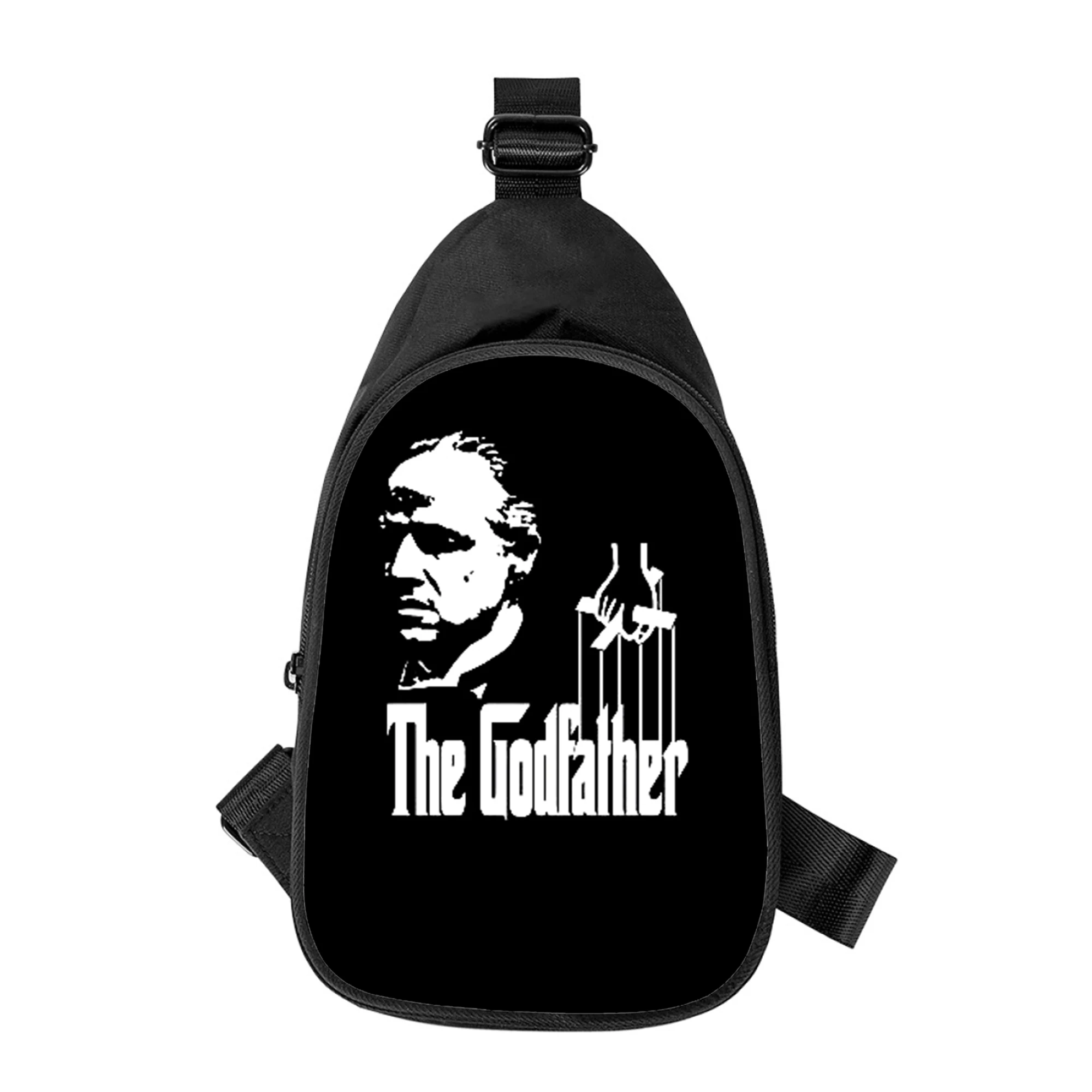 Der Pate Don Corleone Print neue Männer Kreuz Brusttasche diagonal Frauen Umhängetasche Ehemann Schule Hüft tasche männliche Brust packung