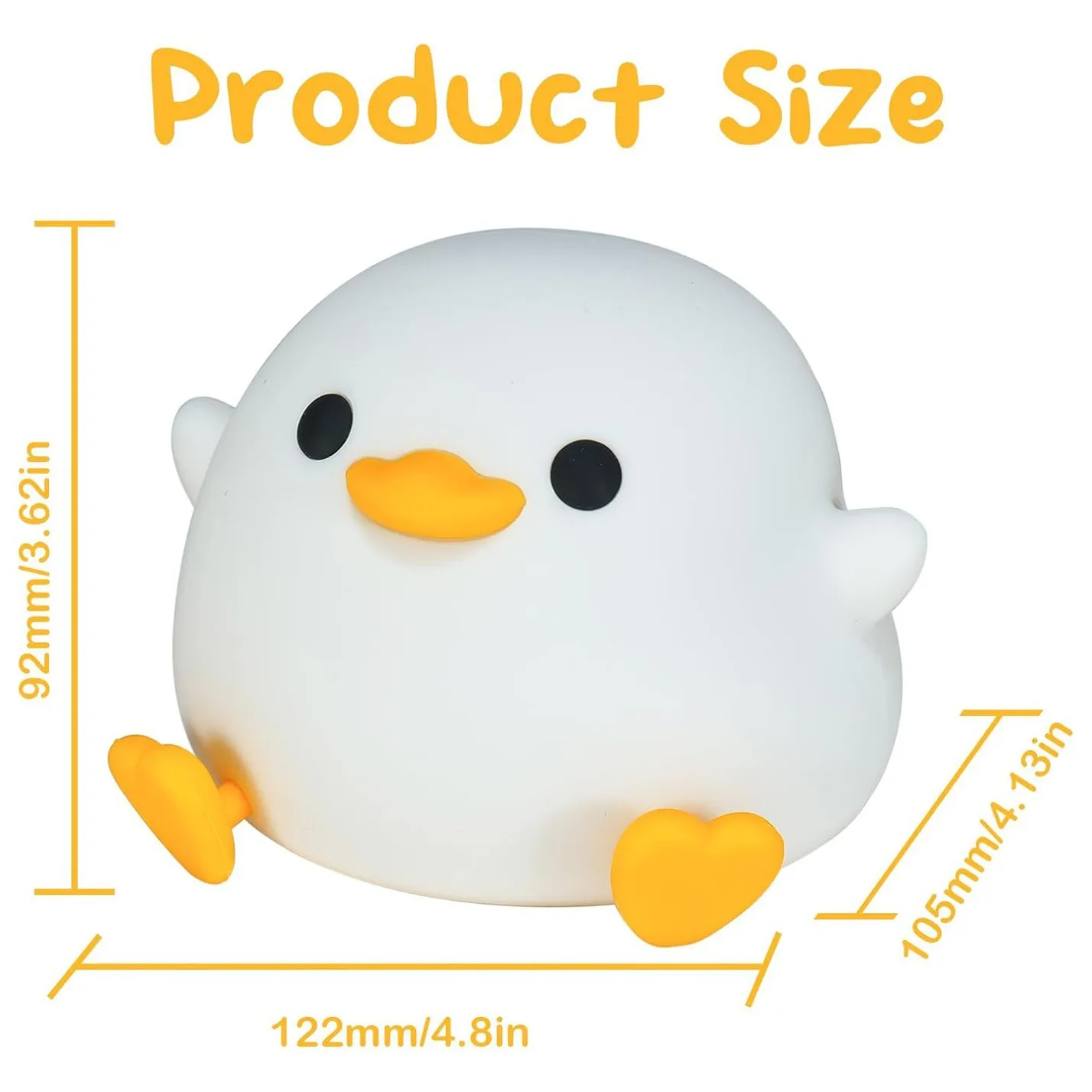 GGbingo Luce notturna ricaricabile LED Lampada in silicone per animali dei cartoni animati per bambini Sensore tattile Timer USB Camera dei bambini Dec