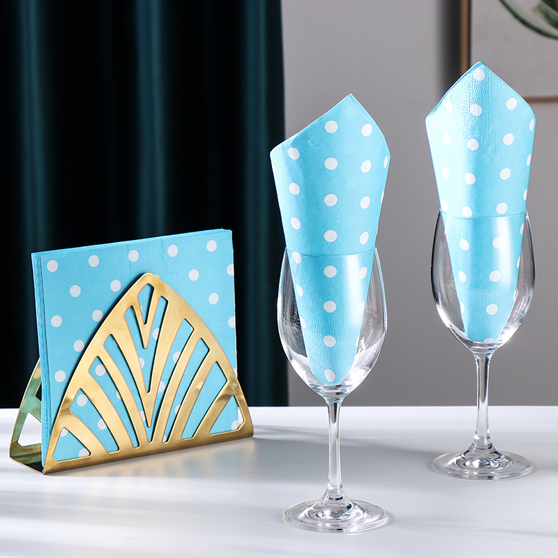 Ensemble de serviettes de table imprimées à pois personnalisés, napperons pliés, 6 couleurs, toutes les fêtes, 33x33cm, 2 plis, nouveau, 20 pièces par lot