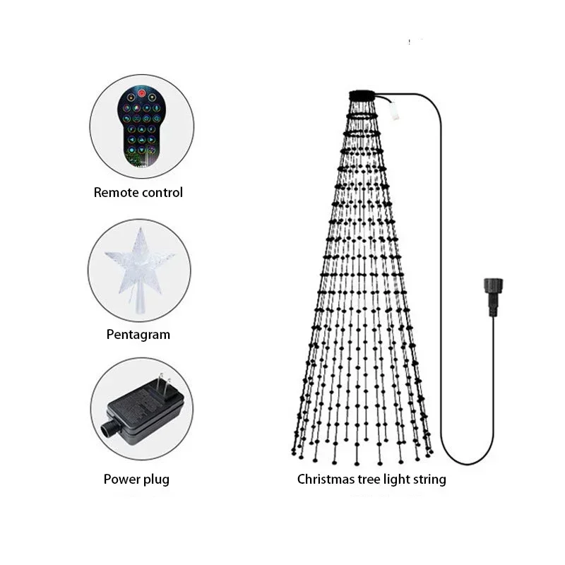 Dekoracje świąteczne APP kontrola aplikacji DIY Lmage Light String 2.1M LED choinka dekoracyjne światło Lntelligent IDeal LED