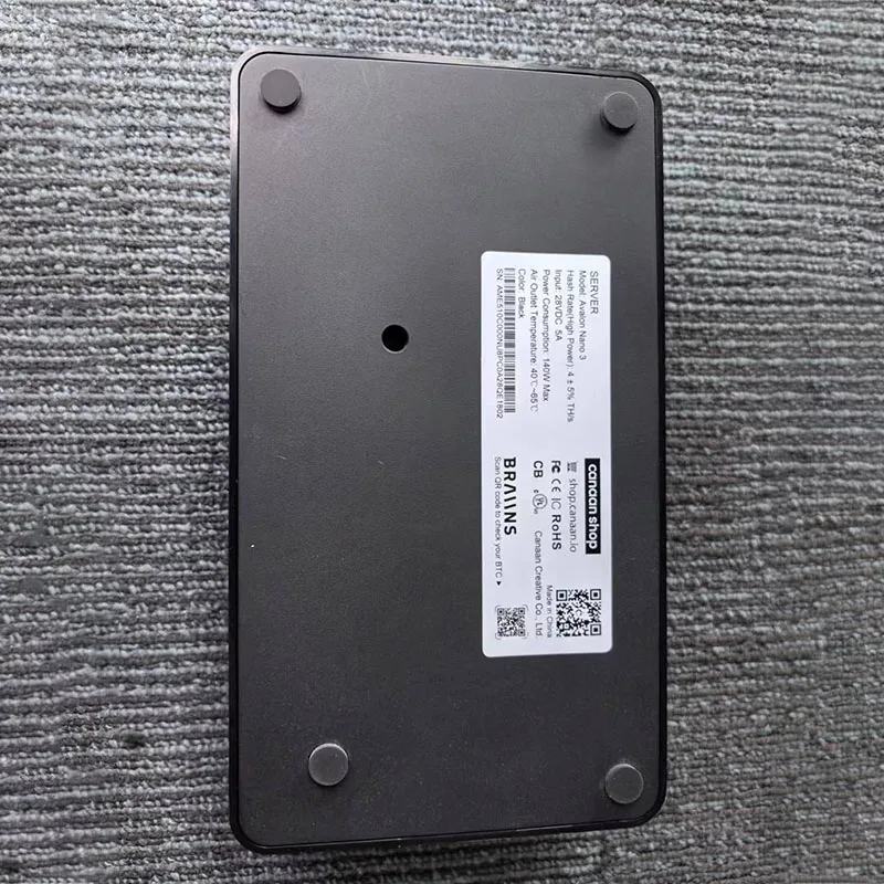 95% 新しいビットコインマイナー使用 Avalon Nano 3 Canaan Mining オリジナル PSU 140W Solo 4th/s ミニマシン宝くじラッキーマイナー