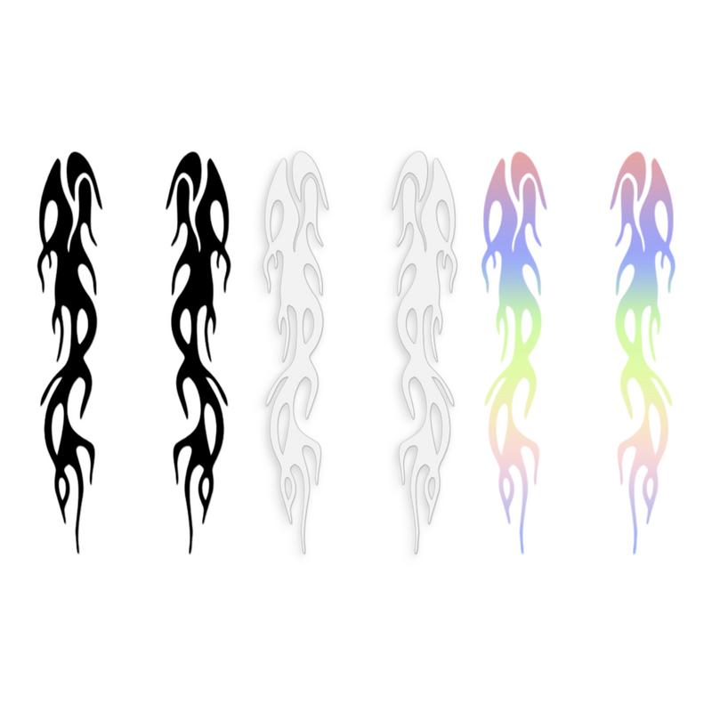 Interesting Flame Shape Motorcycle Decals Reflective Flame Stickers Waterproof Car Sticker Decals Motorcycle Accessories