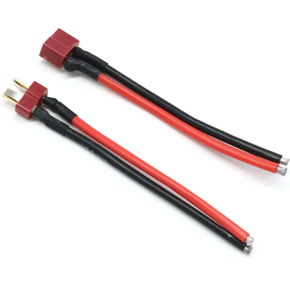 Xt60 xt30 xt90 t plug conector macho/fêmea com 100mm 12/14/16awg fio de silicone para cabo de bateria rc