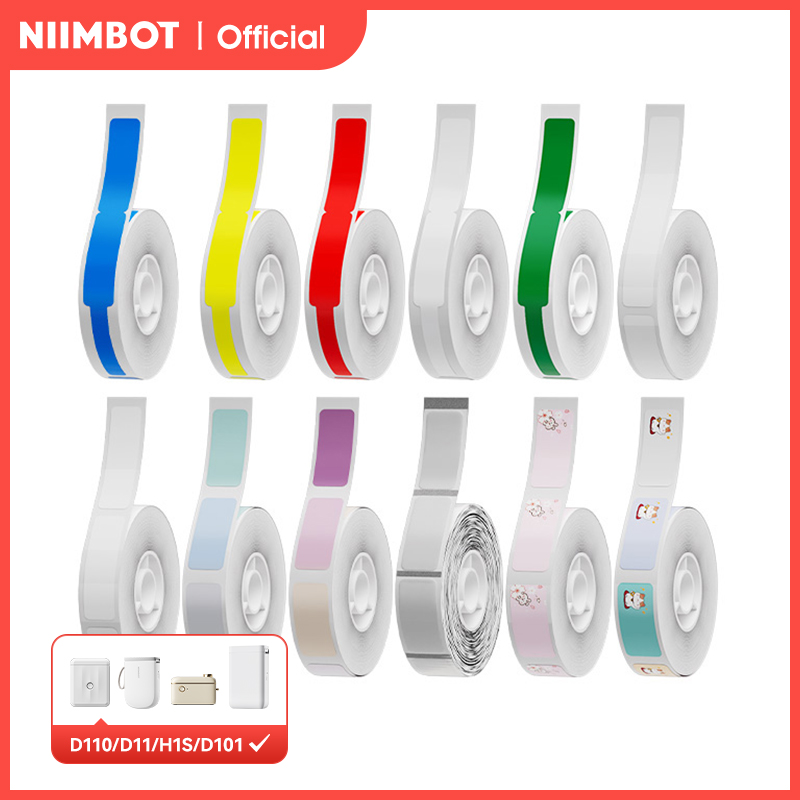Niimbot-papel de etiquetas de impresión antiaceite, resistente al agua, cinta adhesiva resistente a los arañazos para Mini impresora térmica de etiquetas D11 D110 D101 H1S