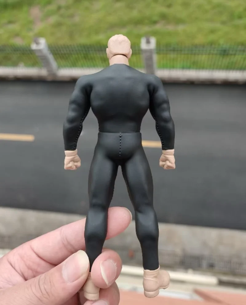 Conjunto de traje ajustado negro a escala 1/12 (top y pantalones) Modelo para GWtoys de 6''