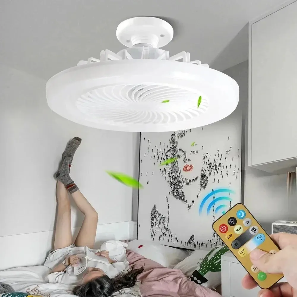 Smart Fernbedienung Decken ventilator mit LED-Beleuchtung Decken ventilator mit Lichtern Fernbedienung E27 Konverter Basis für Wohnzimmer