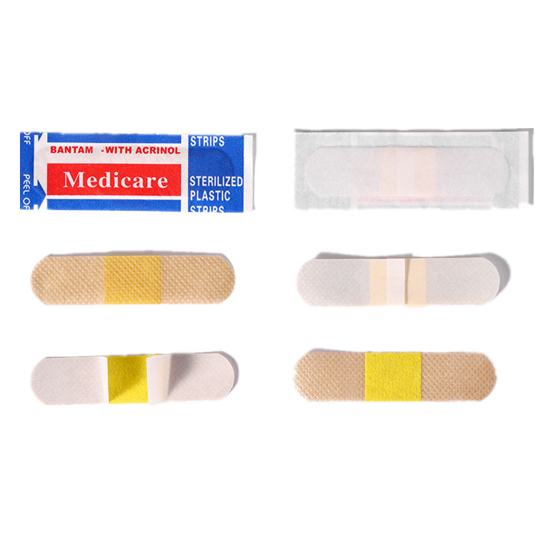 100Pcs ผ้าพันแผลเอดส์กันน้ำ Breathable เบาะกาวพลาสเตอร์แผล Hemostasis สติกเกอร์ Band First Aid
