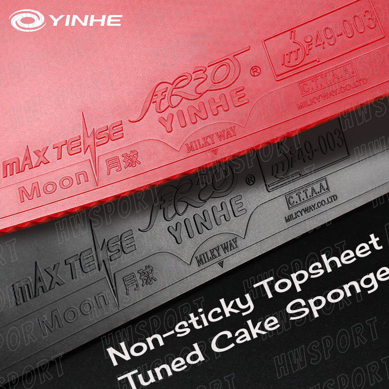 YINHE MOON-Feuille de caoutchouc de ping-pong non collante, tennis de table avec haute éponge élastique, Moon Speed