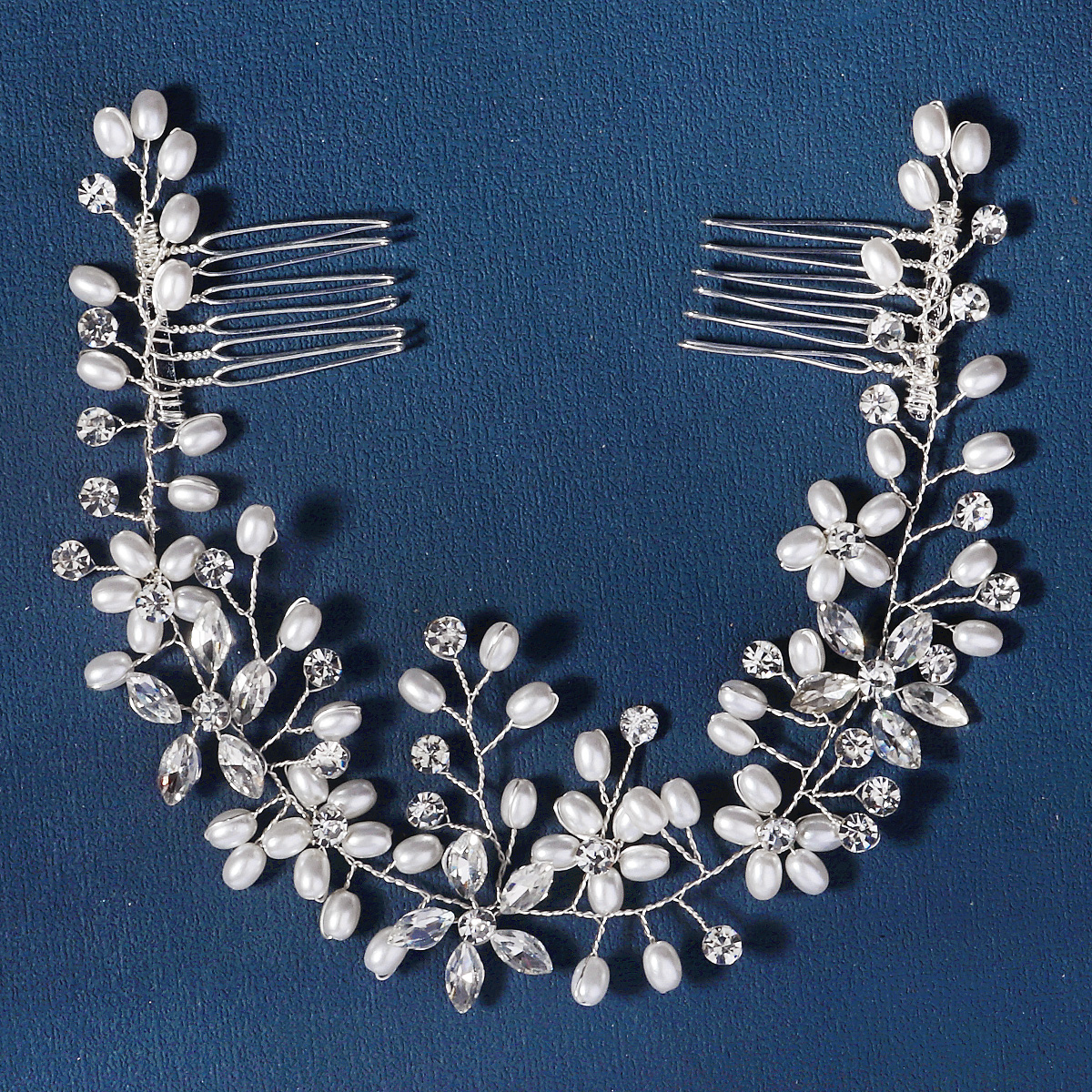 1 STKS Parels & Steentjes Mode Haar Sieraden Bloemen Bruids Bruiloft Haarbanden Party Haaraccessoires Voor Vrouwen