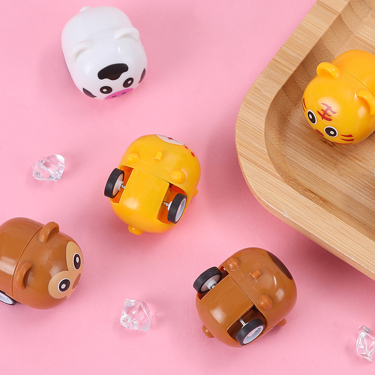 12 個かわいい動物プルバック車子供の誕生日パーティーの好意のおもちゃベビーシャワーのゲストギフトお土産男の子女の子プレゼントピニャータフィラー