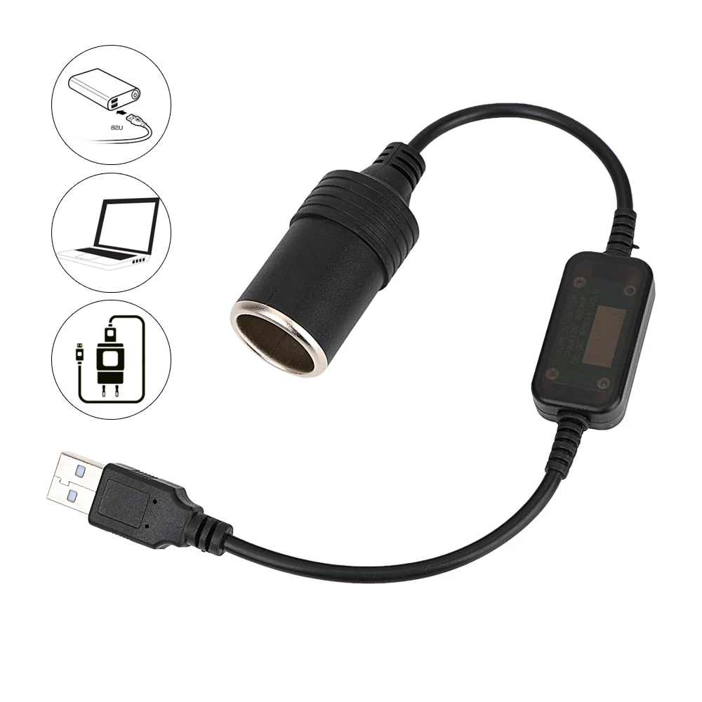 Auto Interieur Zubehör Stecker Stecker Adapter USB 5V bis 12V Konverter Adapter Kabel Controller Ladegerät Kabel buchse