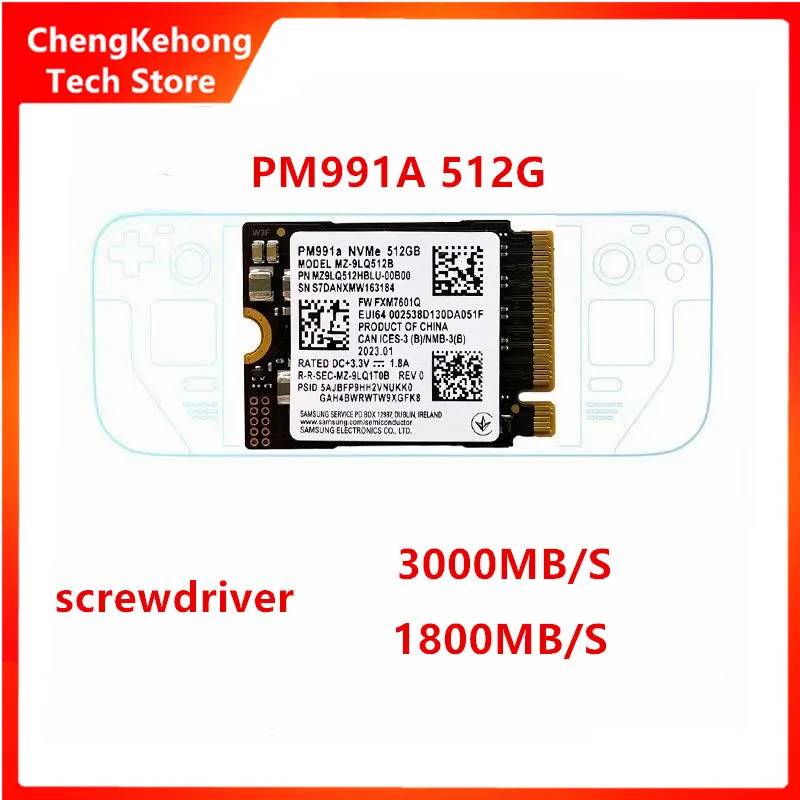 Samsung SSD PM991 128G PM991a 512G 1T M.2 NVMe 2230 솔리드 스테이트 드라이브 PCIe3.0 Microsoft Surface Pro X 노트북 3 용 원본