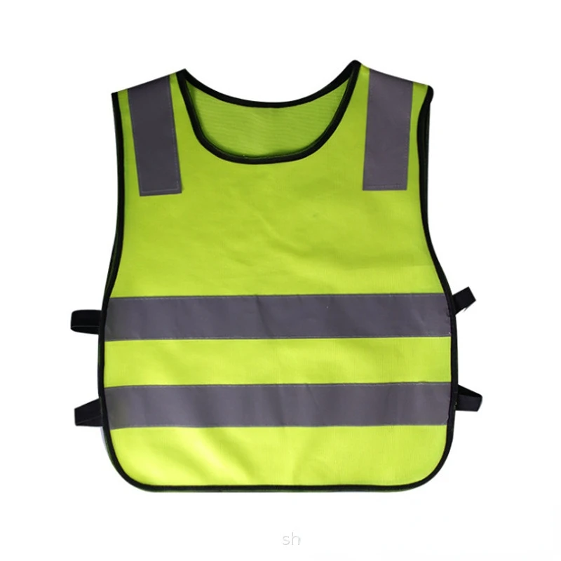 เด็กเสื้อกั๊กความปลอดภัยสูง Visability แจ็คเก็ตสำหรับโรงเรียนเด็ก Sanitation Worker อุปกรณ์ฟิตเนสอุปกรณ์เสริม