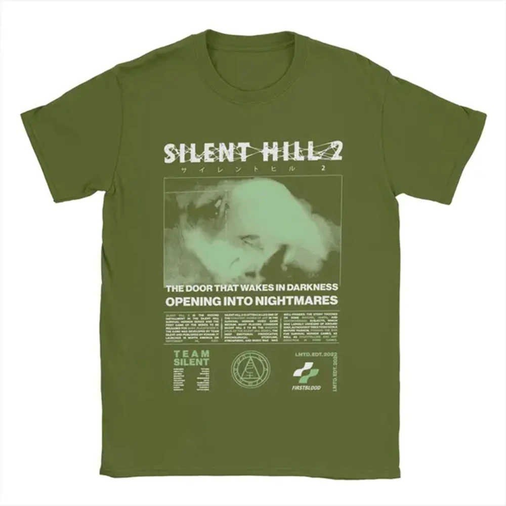 男性サイレントヒル 2 Tシャツ綿の服カジュアル半袖ラウンドネック Tシャツ大人の Tシャツ 72473