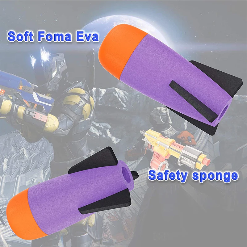 Pacote de recarga de mísseis de espuma, acessórios de brinquedo compatíveis com nerf rocket n-strike elite series missile blaster lançador de mísseis