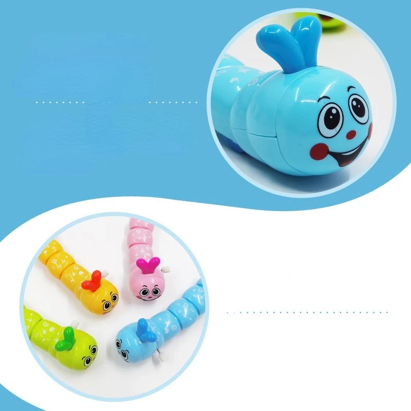 1 peça lagarta relógio bonito dos desenhos animados animais acabar brinquedos para crianças forma lagarta rastejando brinquedo presente do bebê para crianças