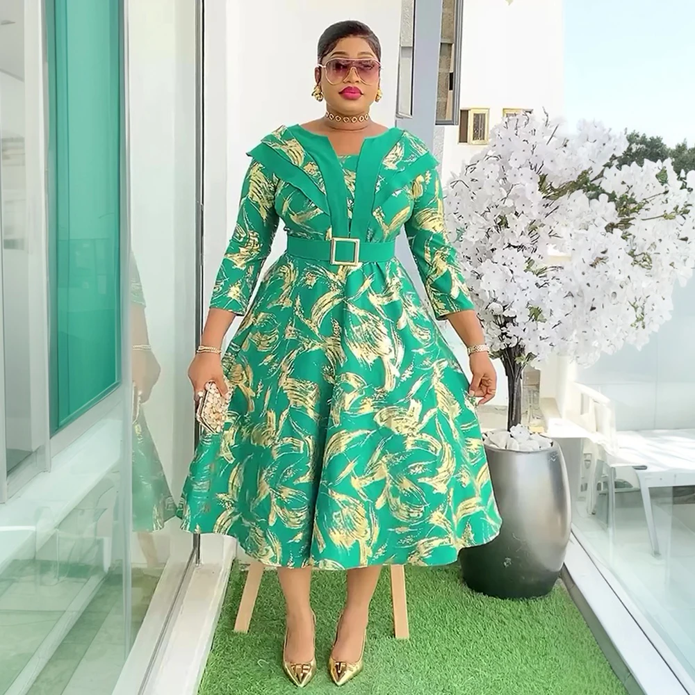 Vestidos africanos elegantes para mujer, vestido largo de fiesta de boda turco de talla grande, trajes con estampado Dashiki Ankara, bata, ropa africana