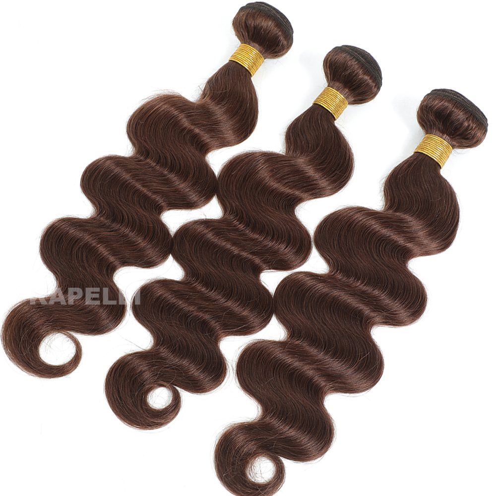 Pacotes de cabelo humano marrom onda do corpo pacotes de cabelo humano brasileiro 1/3/4 pçs pacote negócio trama do cabelo 100% extensões de cabelo cru à venda