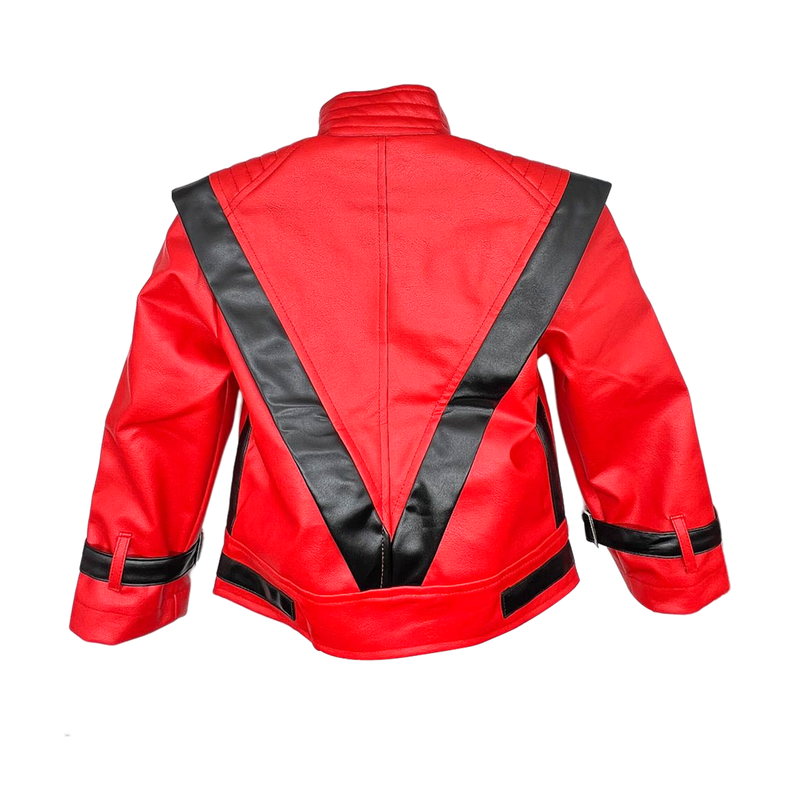 Michael Joseph Jackson Leder rote spannende Jacke, geeignet für 5-12 Jahre Jungen Mädchen Kinder, Halloween Geburtstags geschenk,