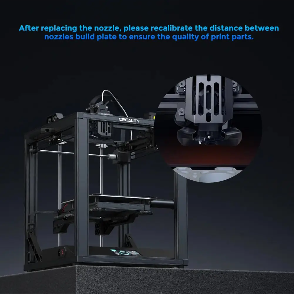 Creality Ender 3 V3 SE ノズル 0.4mm 5 個高速真鍮ノズルホットエンド押出機ノズル Ender 5 S1/M6/Ender 7 3D プリンタ用