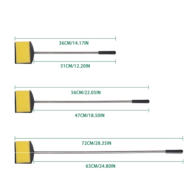 Escova para tanque de peixes, cabo longo, escova de limpeza dupla face, ferramentas de limpeza de aquário