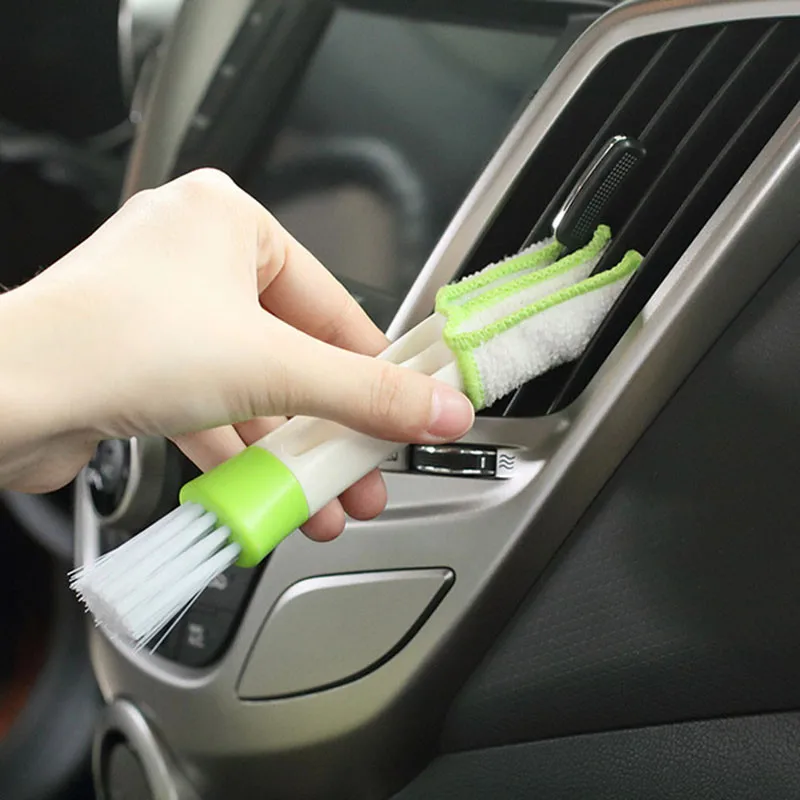 2In1 Gắn Máy Lạnh Xe Hơi Ổ Vệ Sinh Dụng Cụ Chổi Quét Bụi Đa Năng Nội Thất Xe Hơi Đa Năng Xe Hơi ốp Lưng Dạng Lưới Tản Nhiệt Bàn Chải Cọ