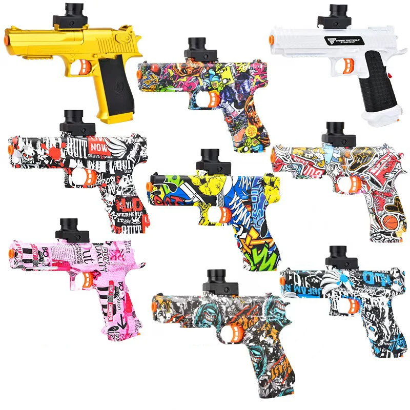 เด็กของเล่นกลางแจ้งไฟฟ้าเจลปืนลูกบอลน้ํา Bullet ปืนพกฤดูร้อนเล่นยิง Interactive Party เกมเด็กผู้ใหญ่