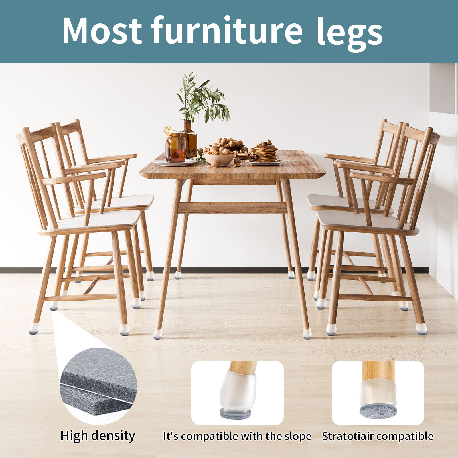 16 個のシリコン椅子脚床プロテクターノンスリップフェルト家具足キャップミュートグレー椅子脚カバー床傷つきにくい