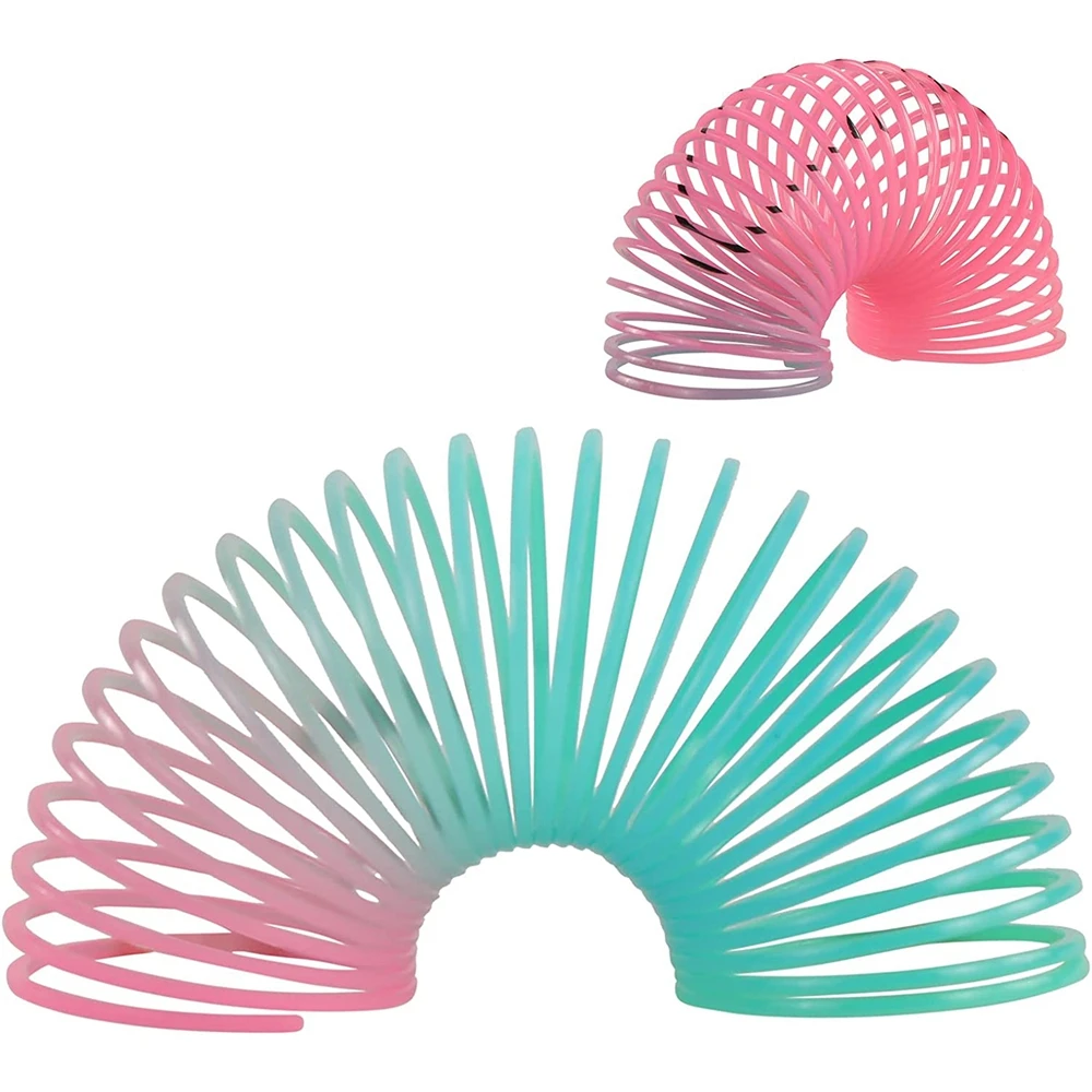 12PCS ฤดูใบไม้ผลิ Rainbow Magic Fidget ความเครียด COIL MINI Springs จํานวนมากของเล่นนิ้วมือสําหรับ PARTY Favors Carnival รางวัลสําหรับเด็กชายหญิง