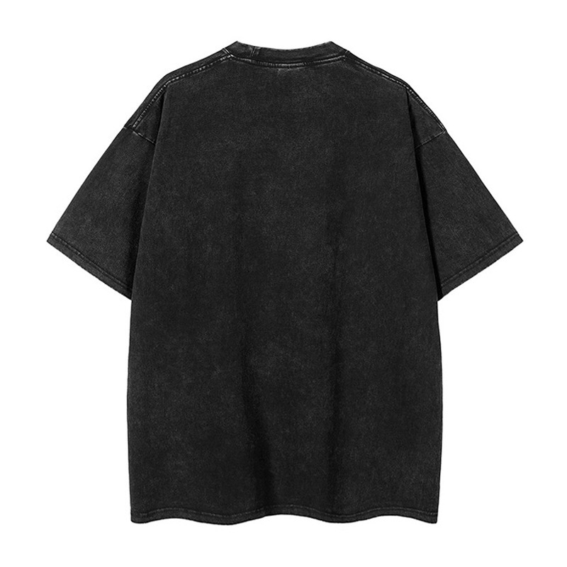 2025 Vintage Washed T-Shirts Street Hip Hop Retro Punk T Shirt women Harajuku Casual Cotton Short Sleeve Acid Wash TShirts top