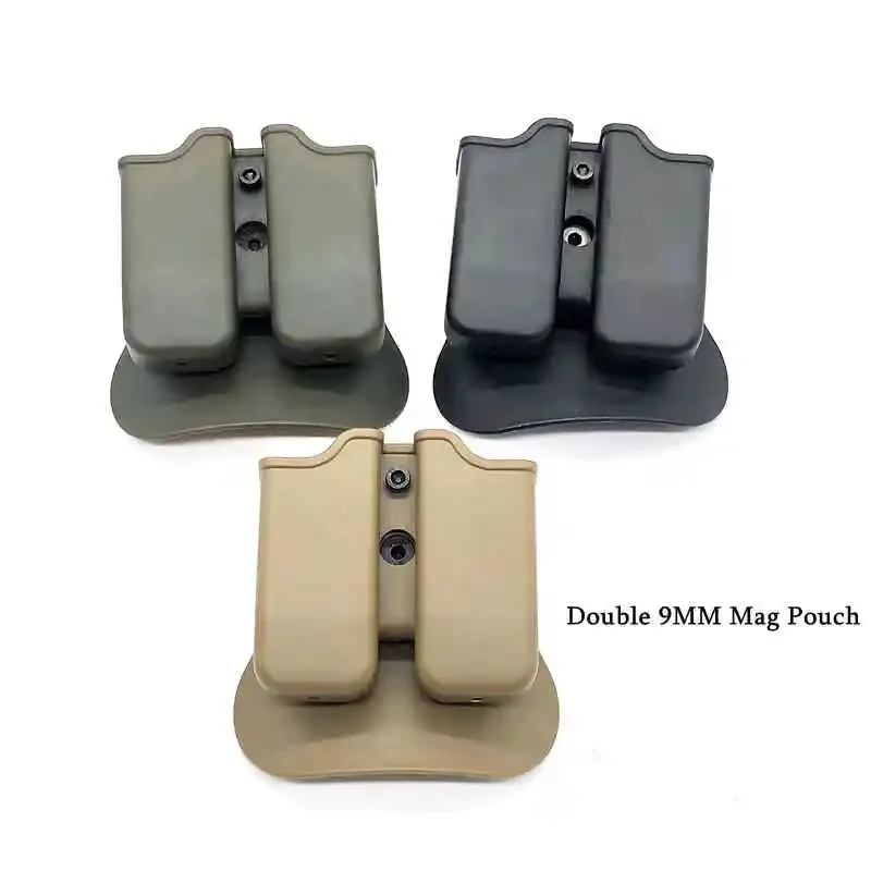 Portarrollos doble Universal 9mm.40 Mag funda para Glock 17 Beretta M9 M92 USP Paddle Magazine bolsa